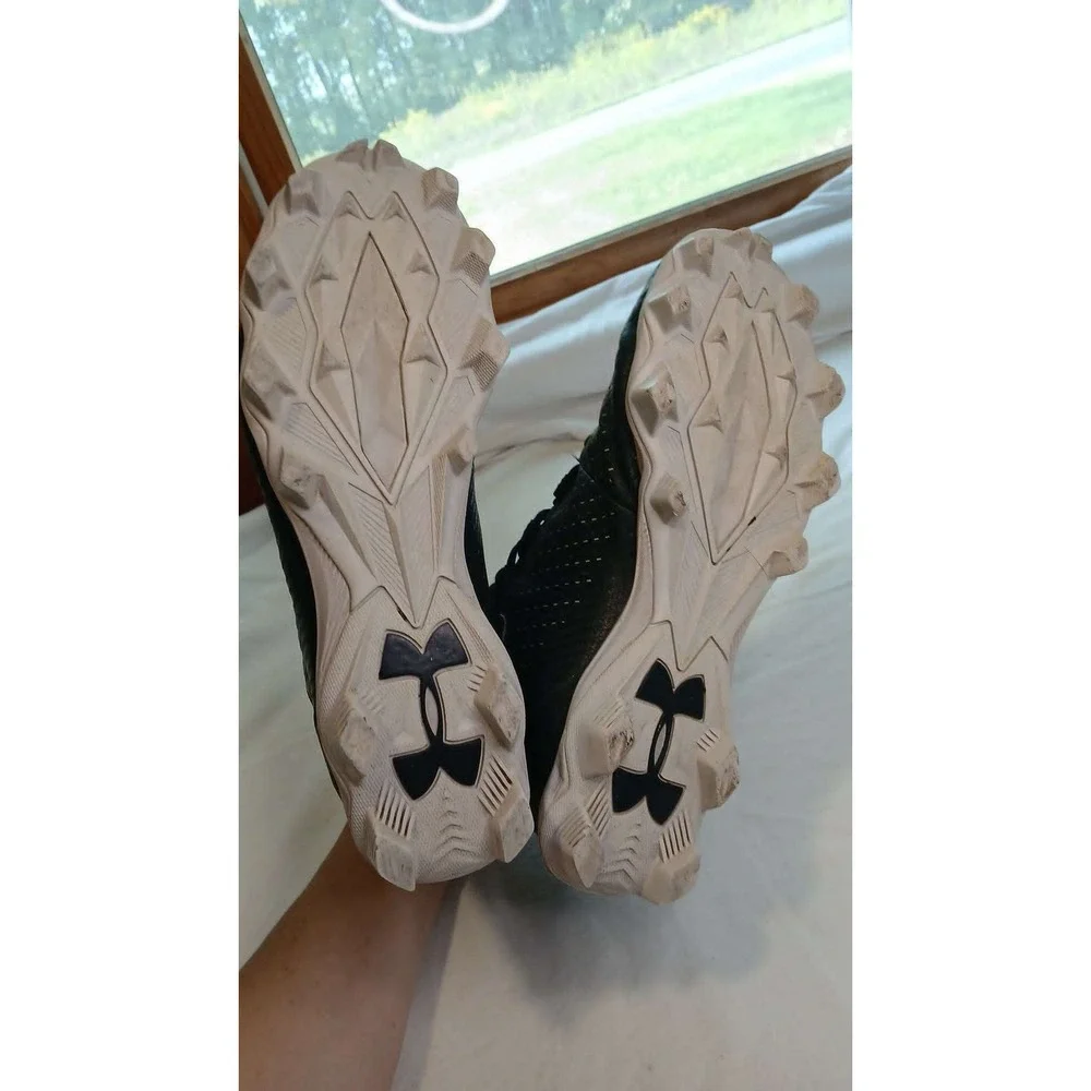 Under Armour Highlight RM Football Cleats Black White Mens 8.5 3027300 High Top